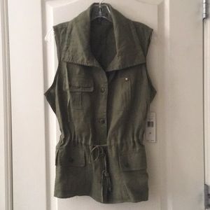 Brand New Lauren By Ralph Lauren soft linen vest